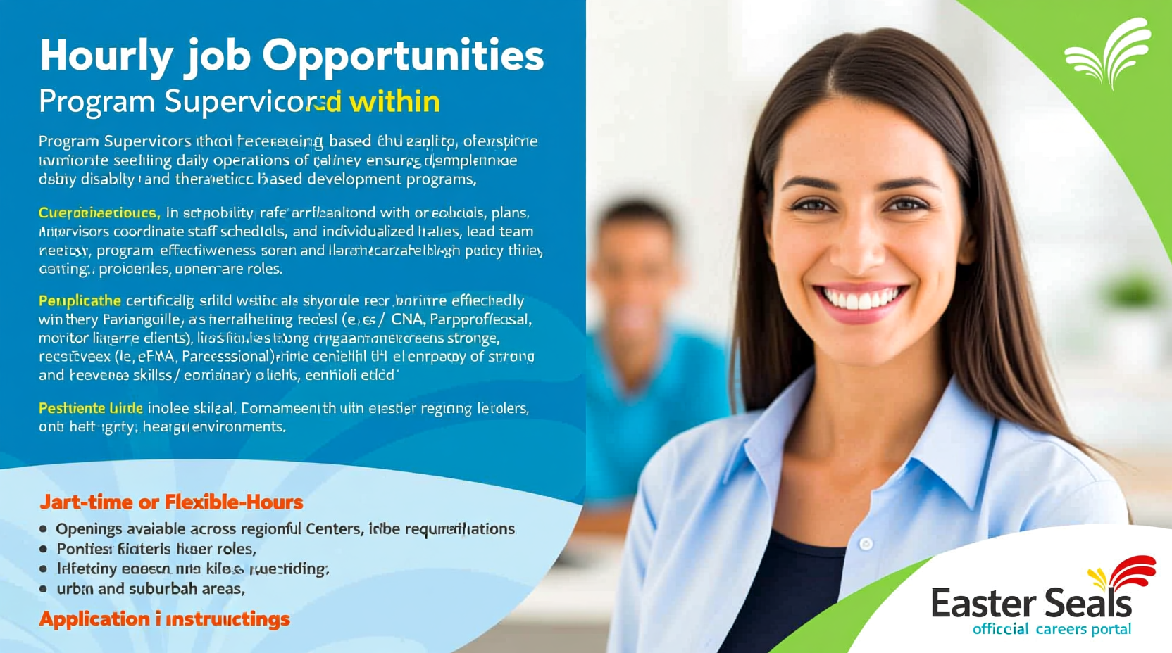 Does Easter Seals Offer Hourly Jobs for Program Supervisors?