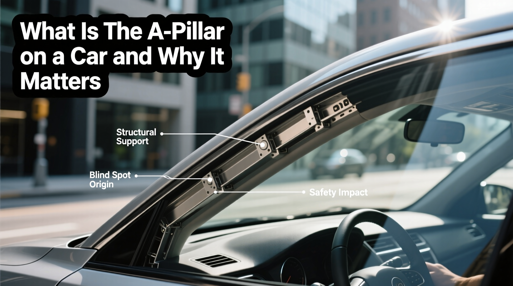 a pillar on a car
