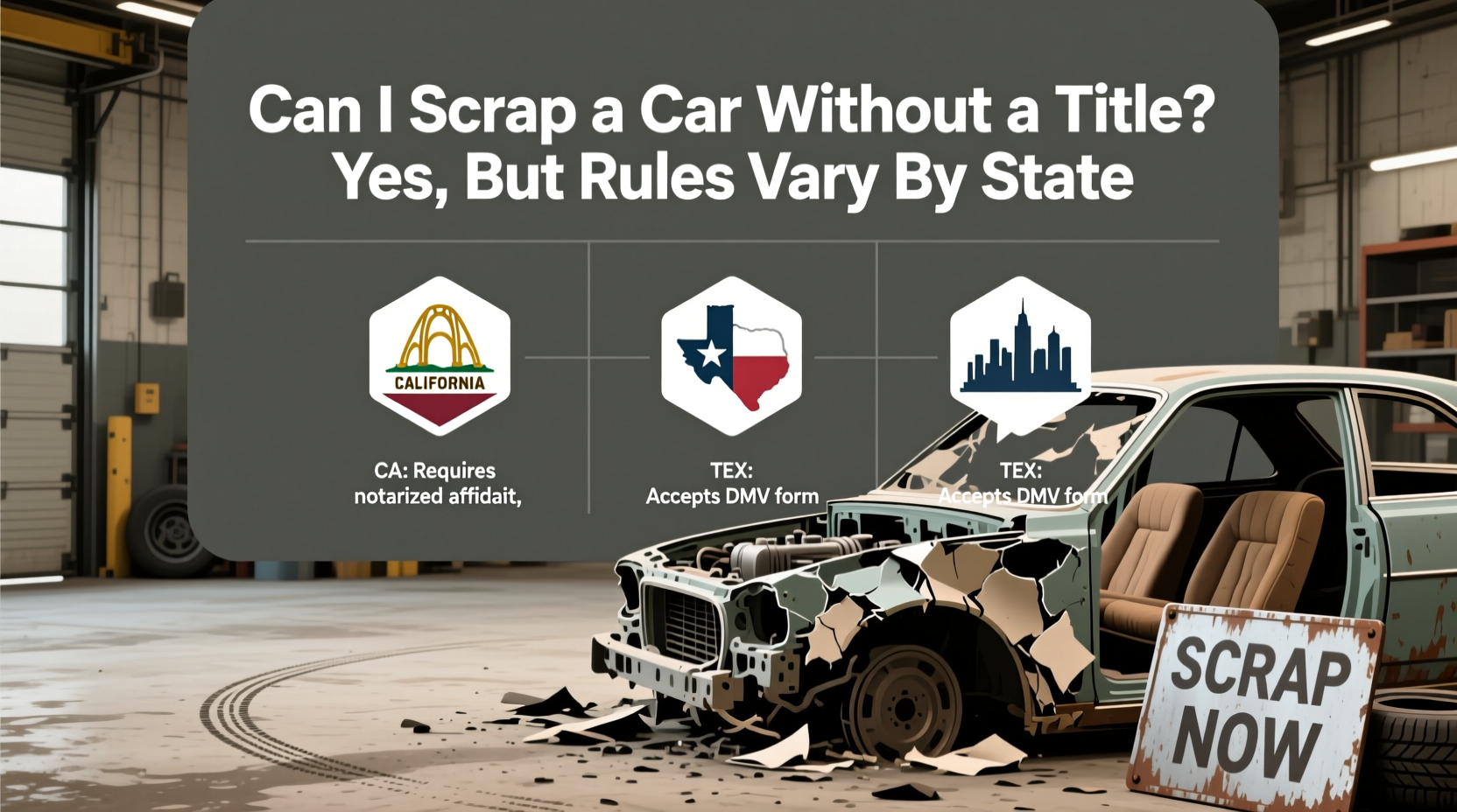 can i scrap a car without a title