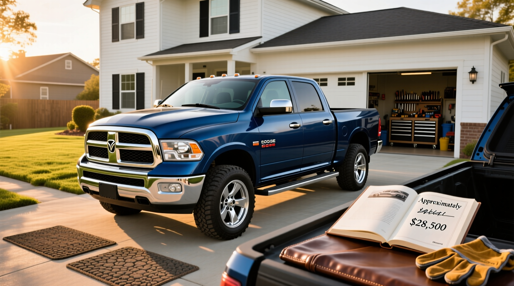 Side view of a 2016 Dodge Ram 1500 pickup truck highlighting design evolution