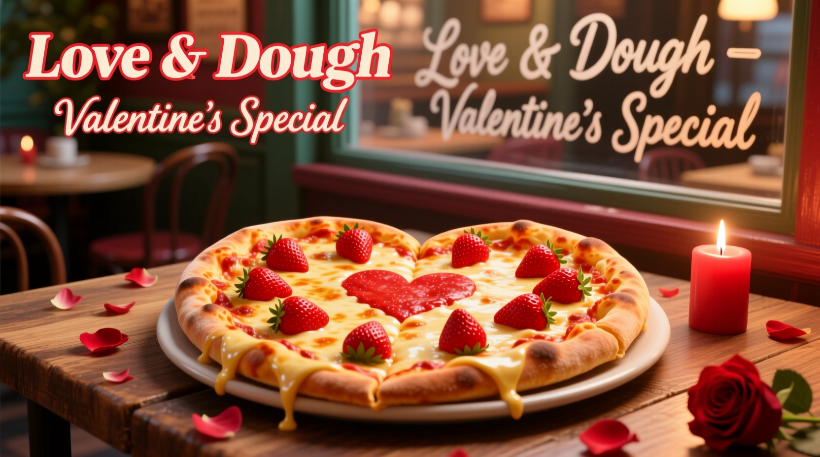 who sells heart shaped pizza on valentines day