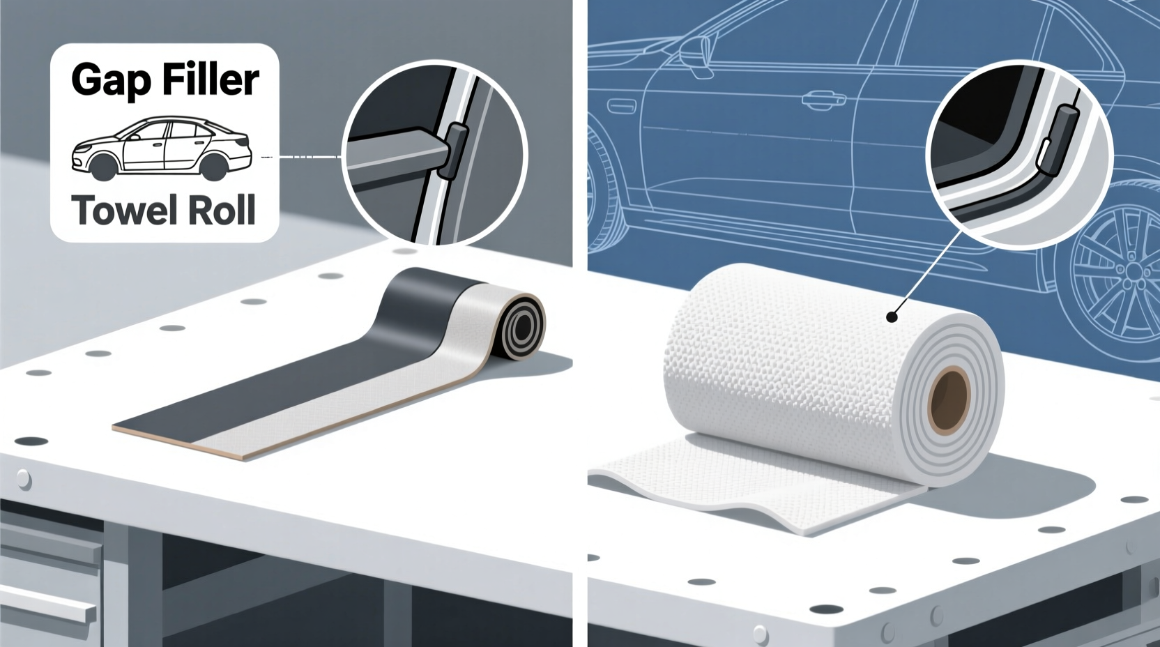 gap filler vs towel roll