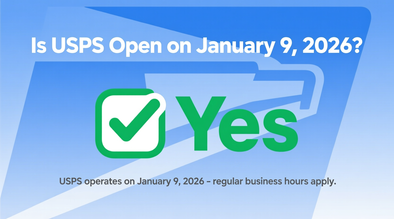 is usps open on january 9 2026