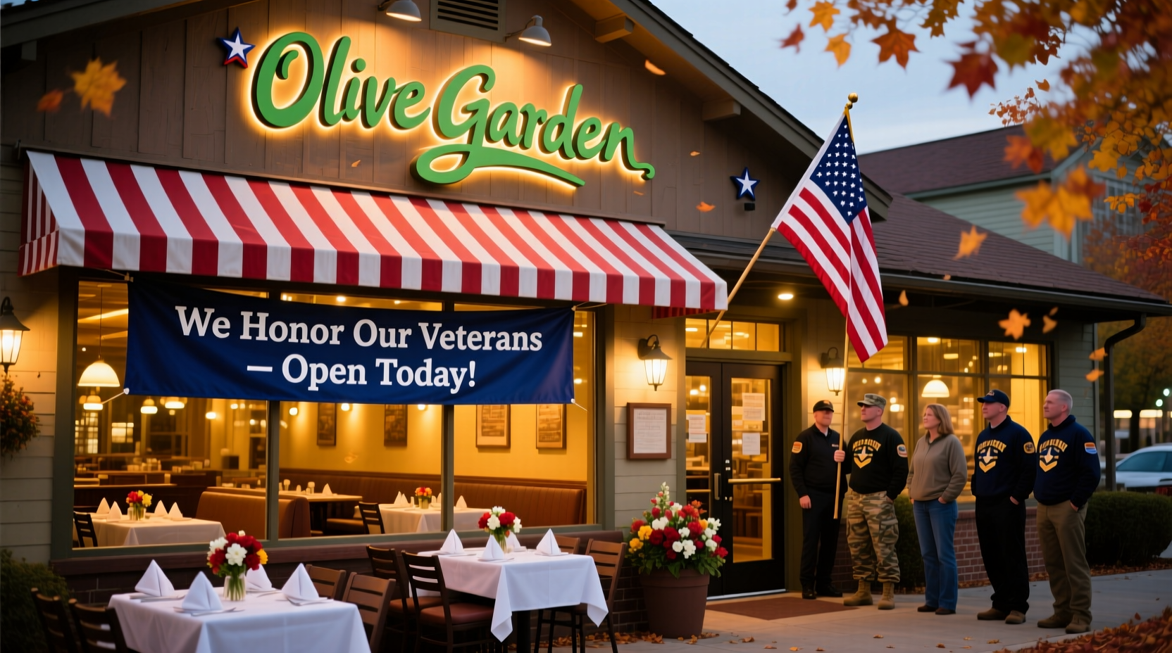 is olive garden open on veterans day