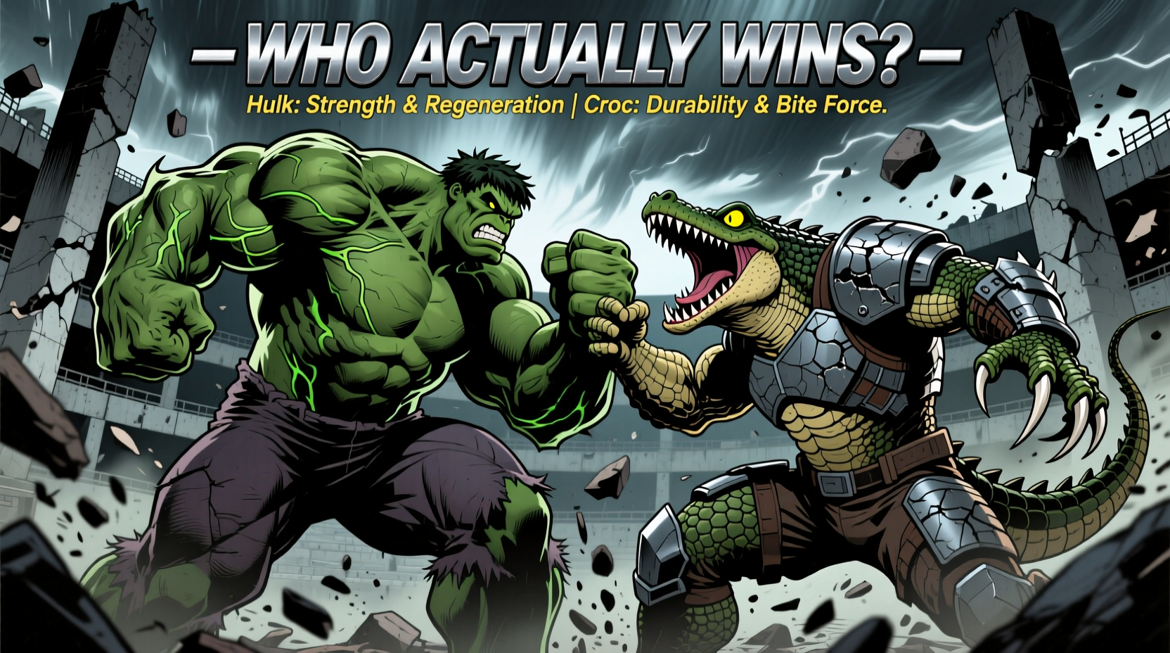 killer croc vs hulk who actually wins and why do people even argue about this