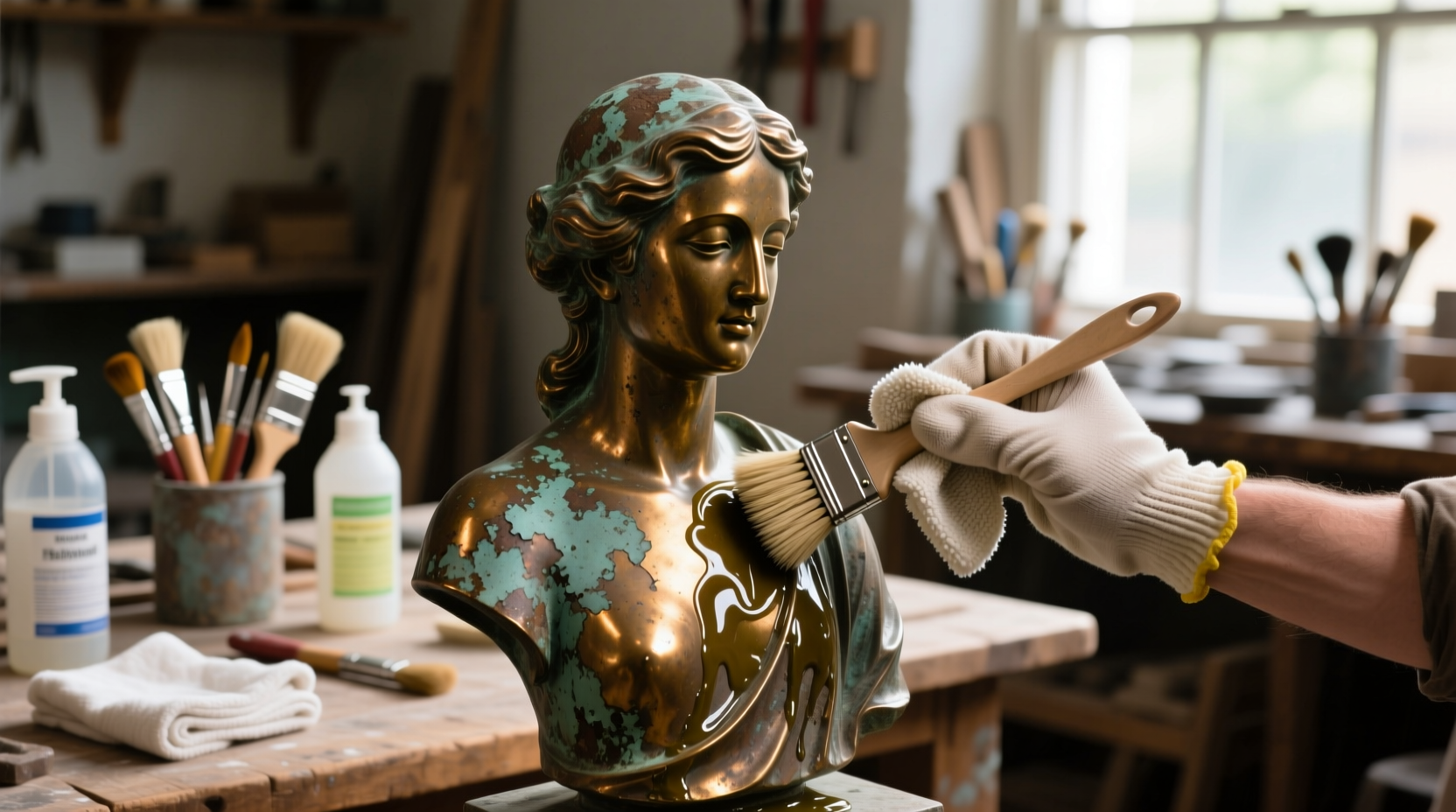 how to clean bronze
