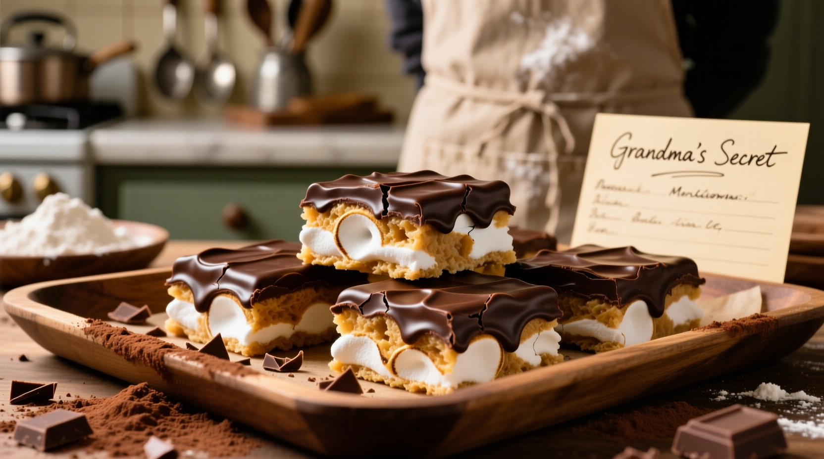 homemade chocolate mallomar marshmallow bars recipe