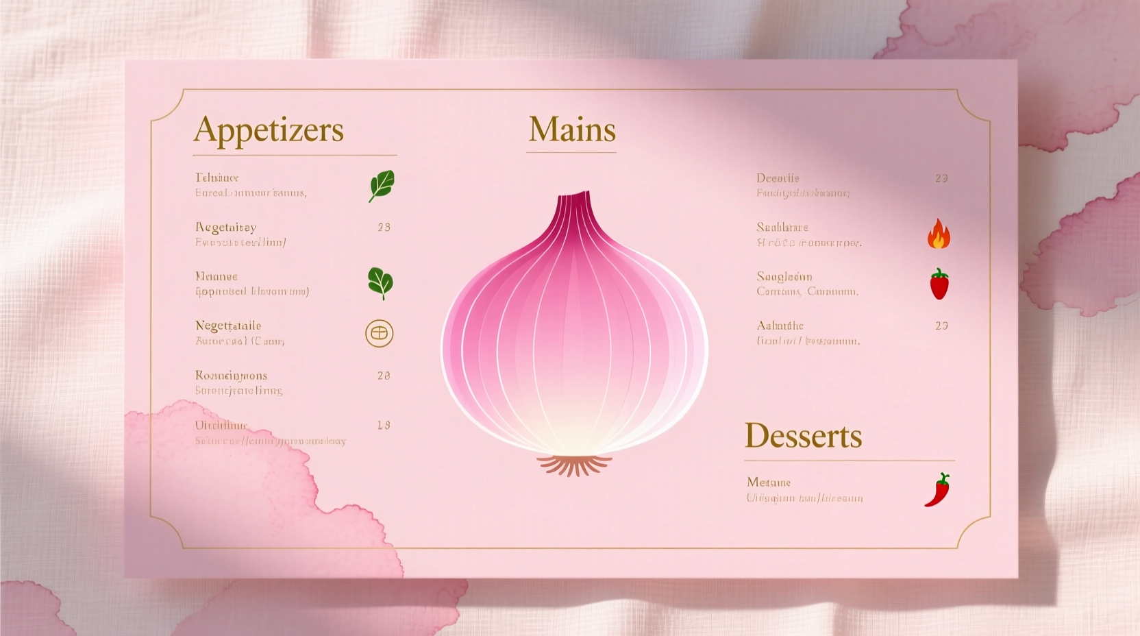 Pink Onion Menu: Culinary Guide & Recipes