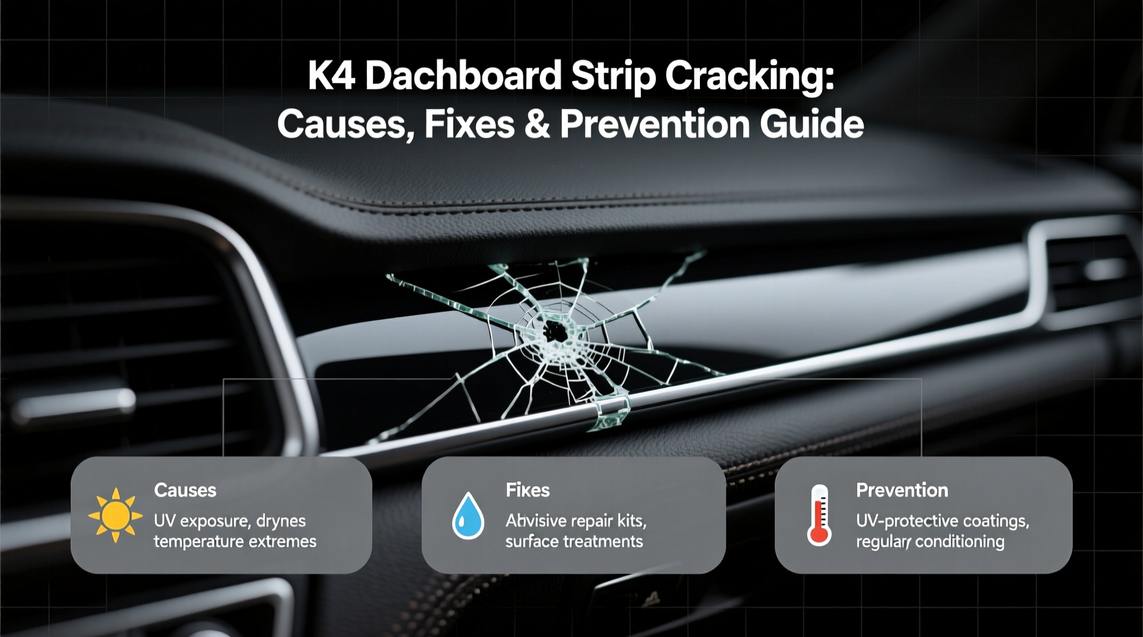 k4 dashboard strip cracking reasons