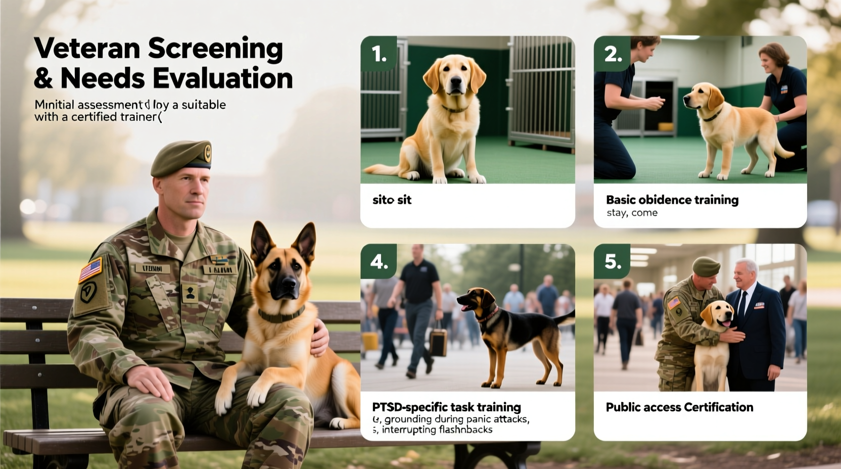 a step by step guide to qualifying and training a service dog for ptsd veterans
