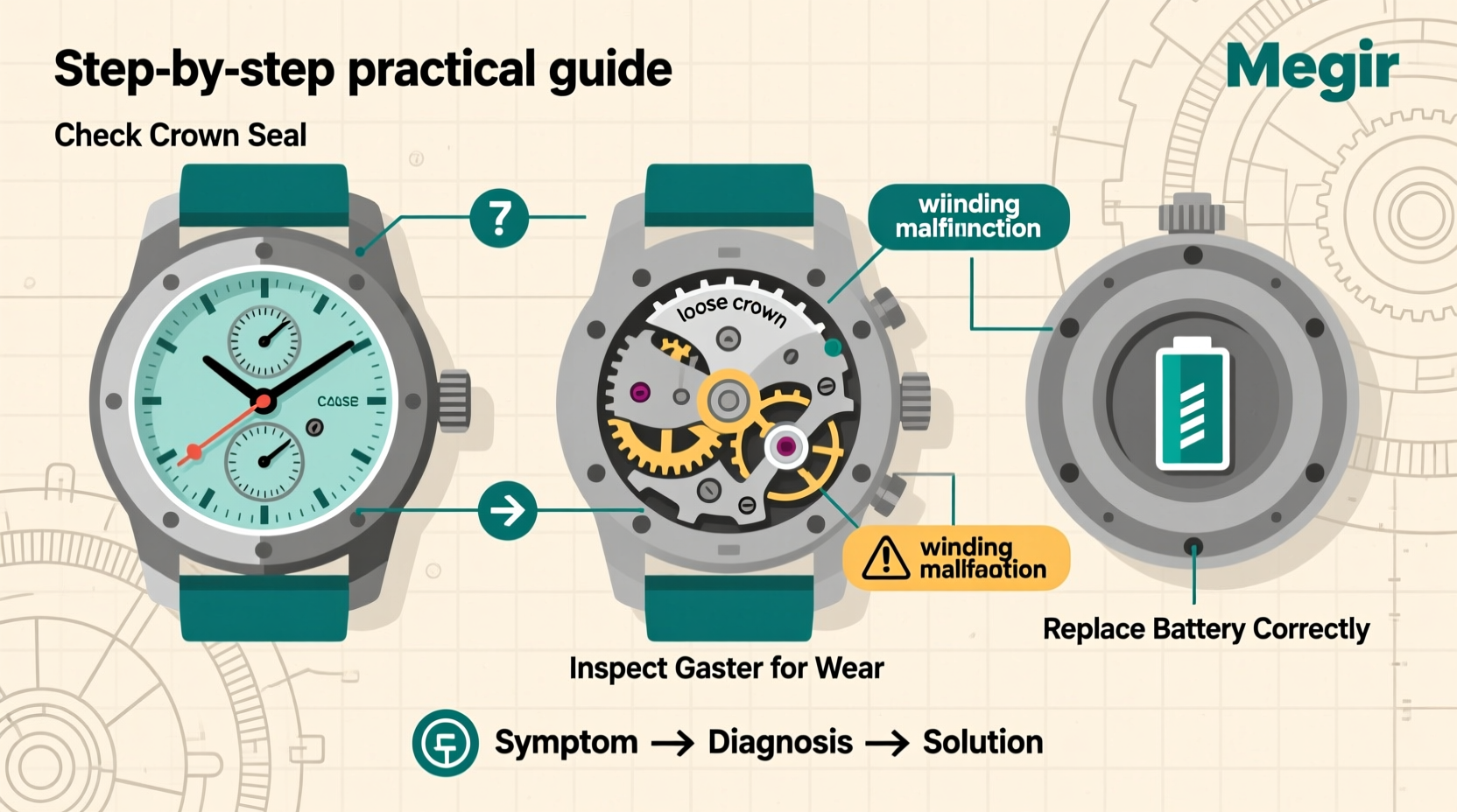 practical guide to diagnosing and fixing common megir watch issues