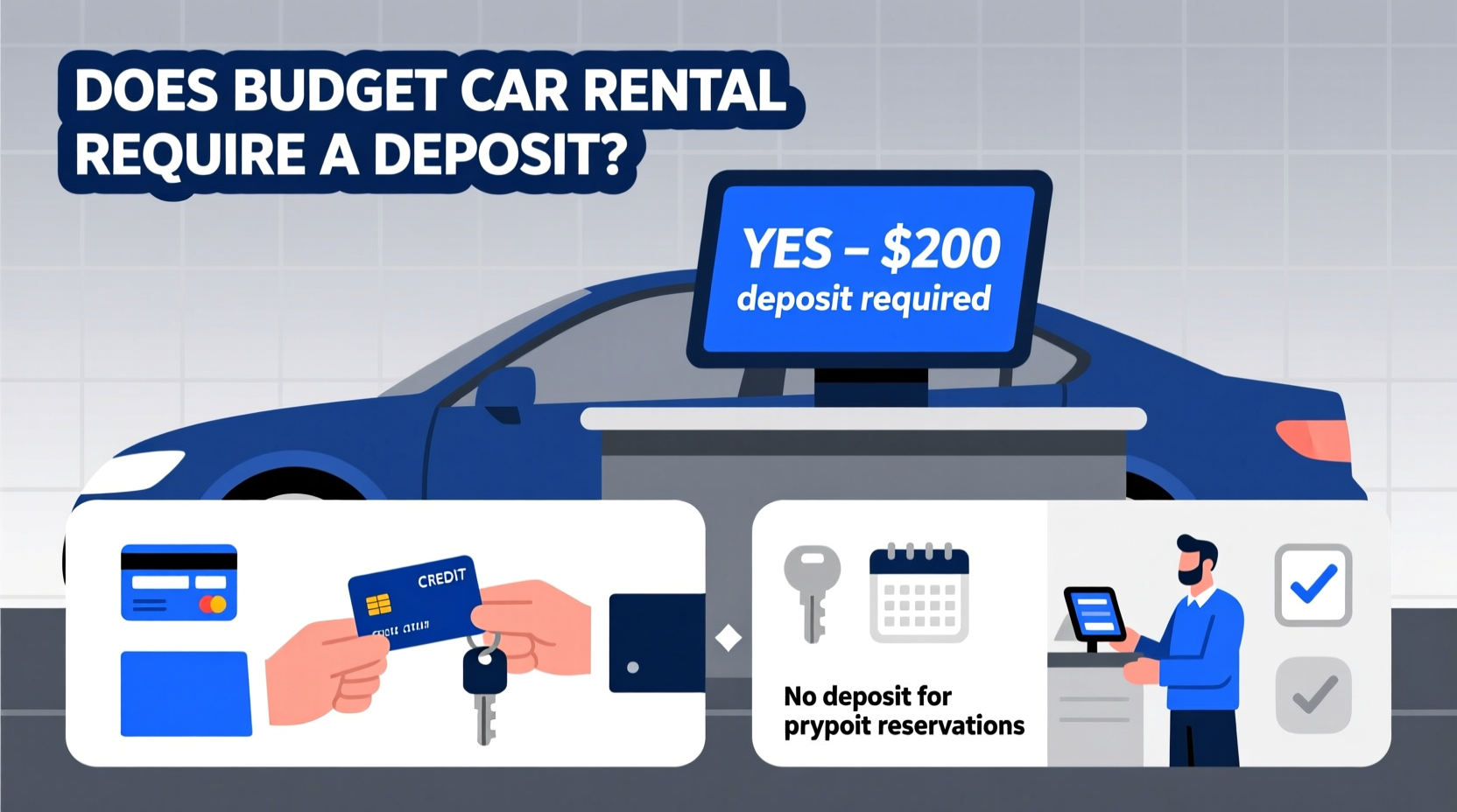 does budget car rental require a deposit