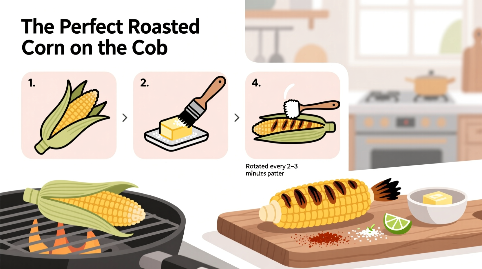 a simple guide to the best way to roast corn on the cob