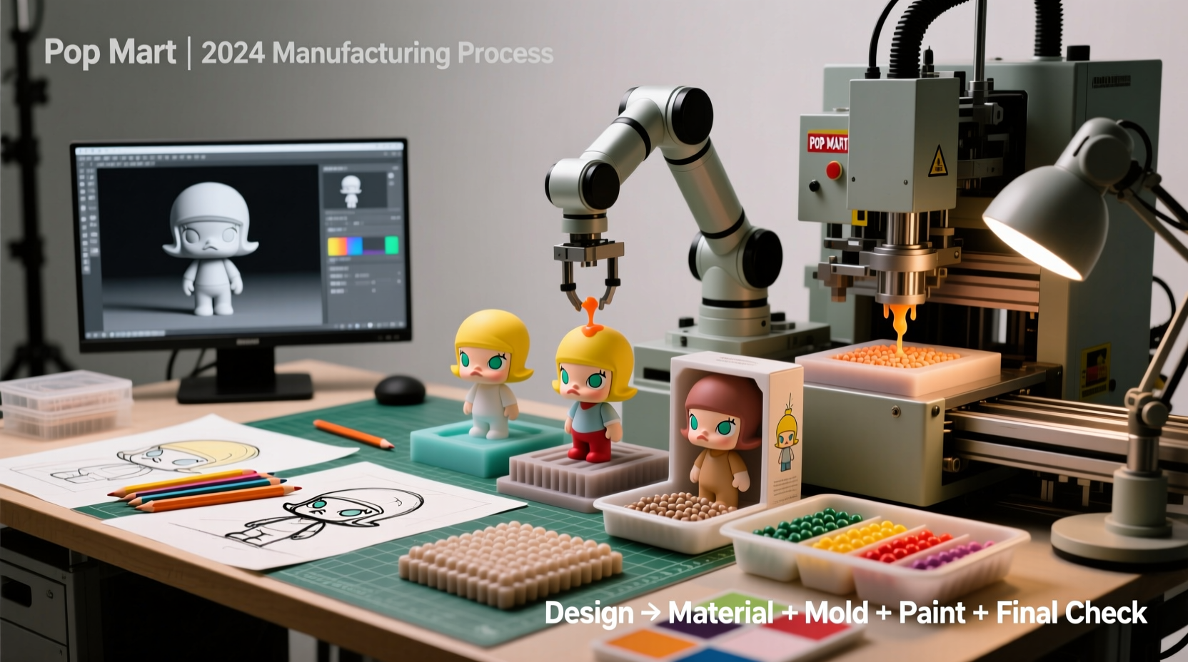 how are pop marts figures made