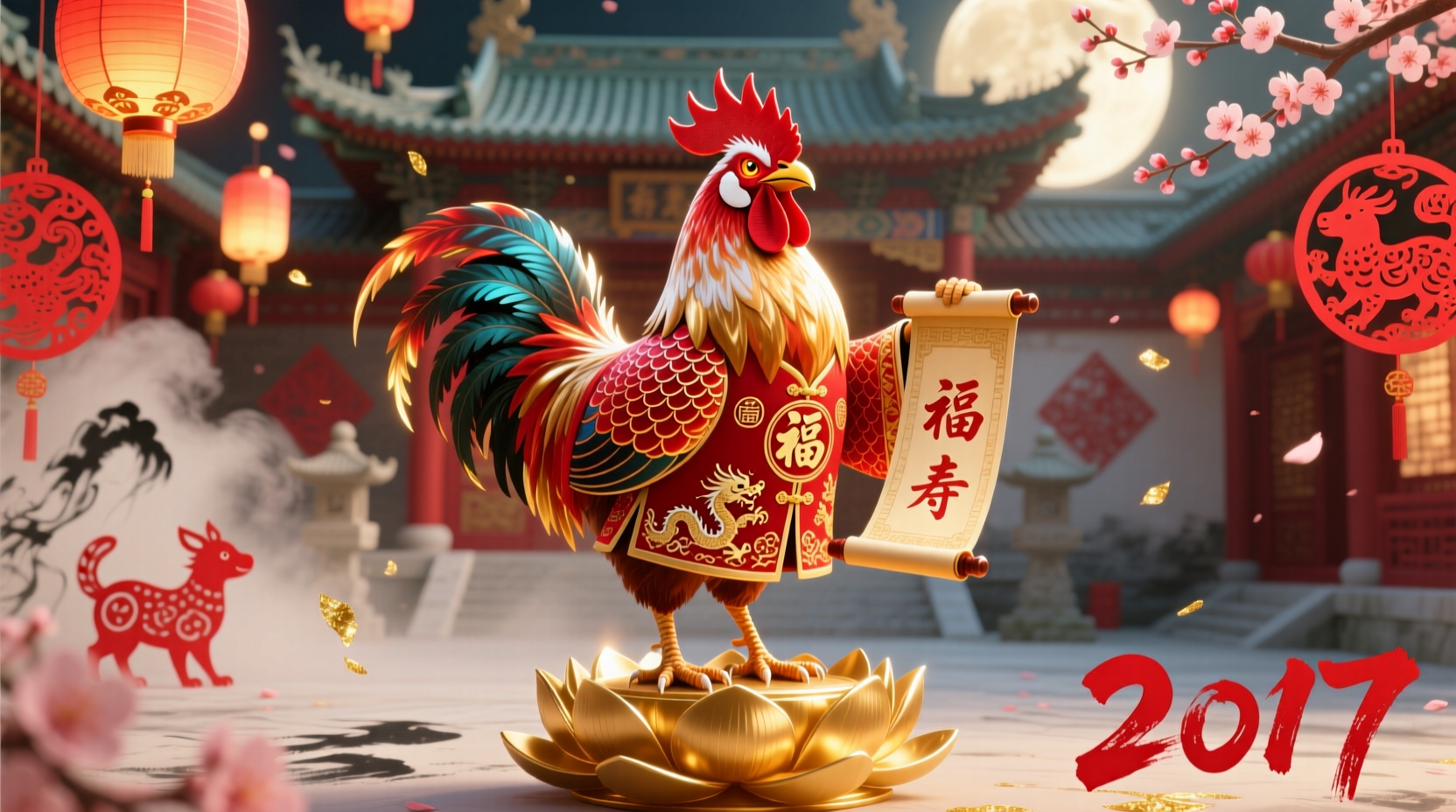 what animal is represented for chinese new year 2017