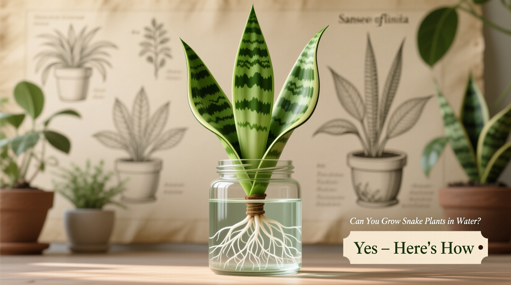 can you grow snake plants in water