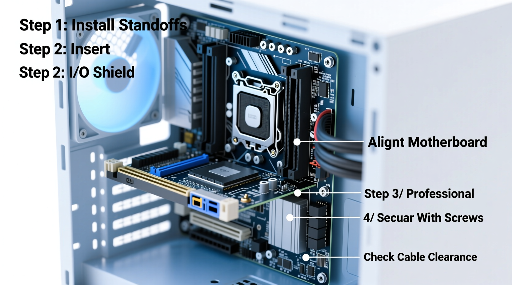 the complete guide to installing a motherboard in your pc case safely and efficiently