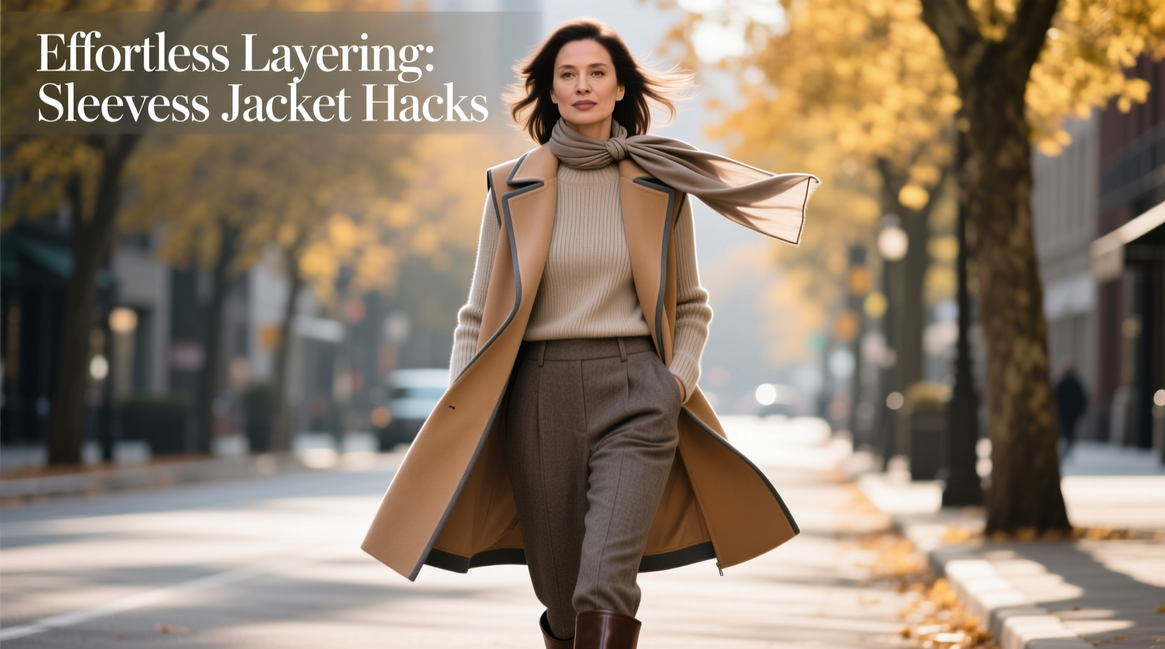 effortless ways to style a sleeveless jacket for cold weather transitions