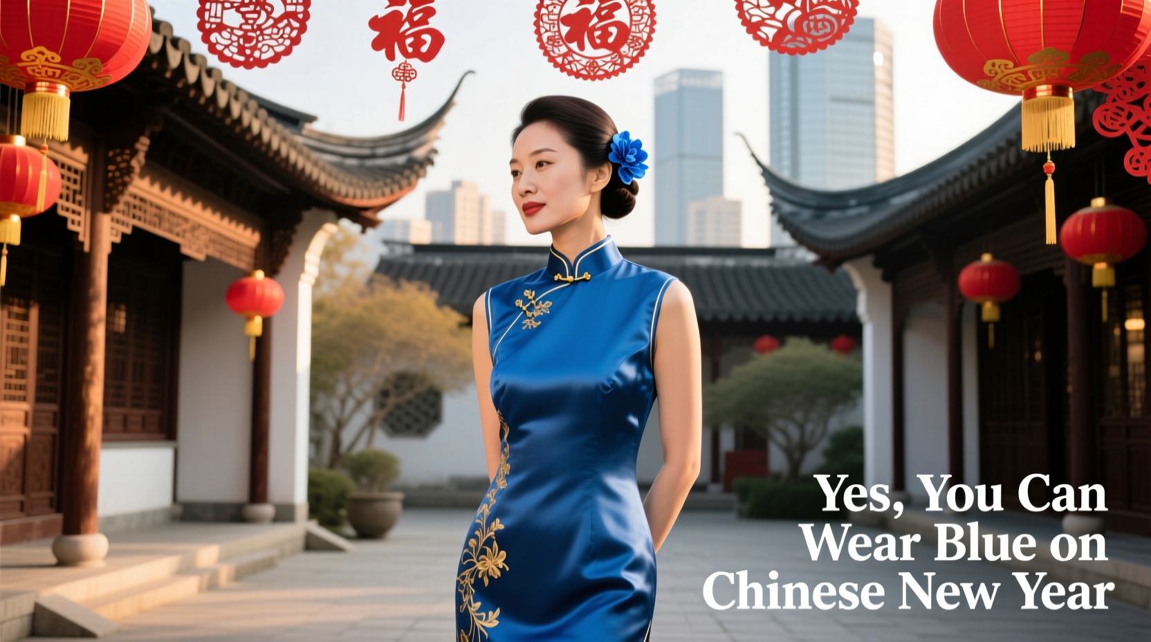 can i wear blue on chinese new year