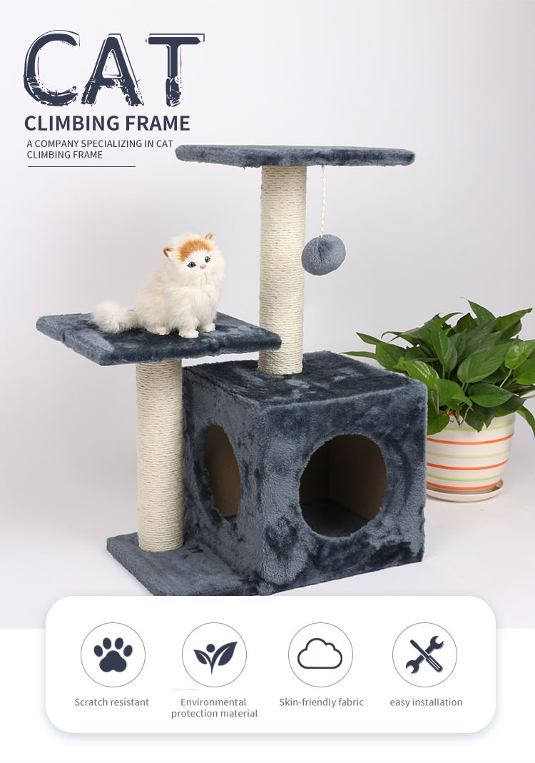 Hot Sell simple happy pet modern cat tree for cat play