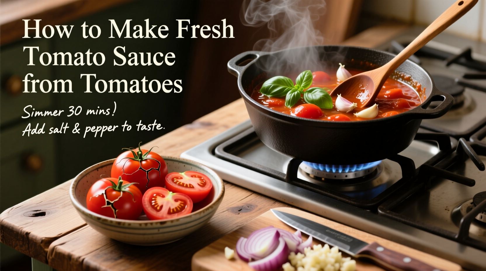 how to make fresh tomato sauce from tomatoes