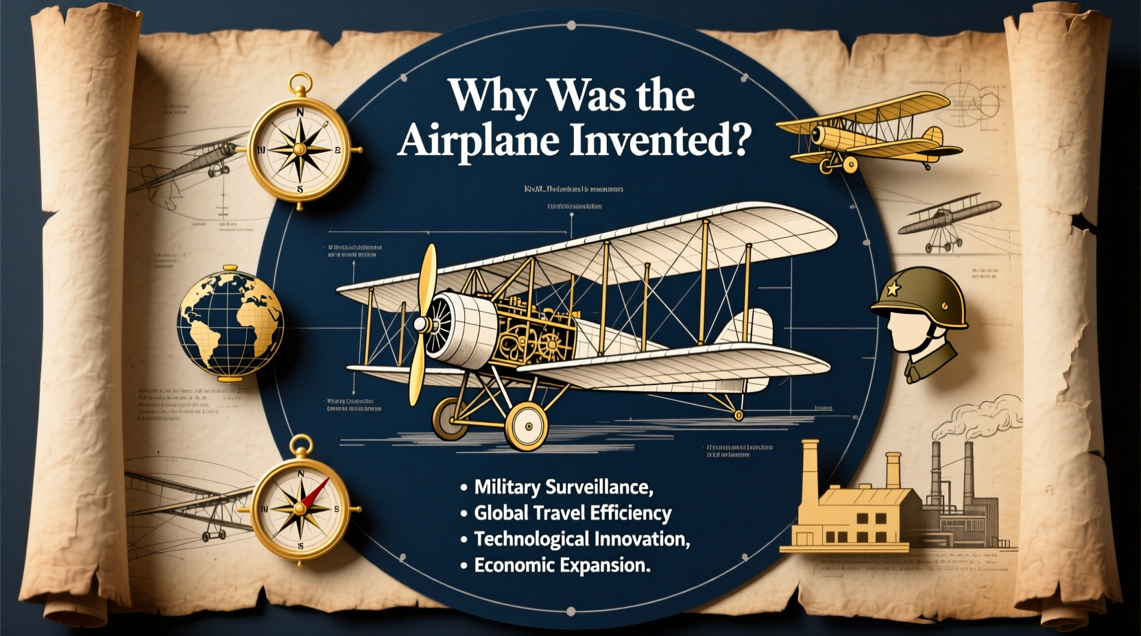 why was the airplane invented history key motivations