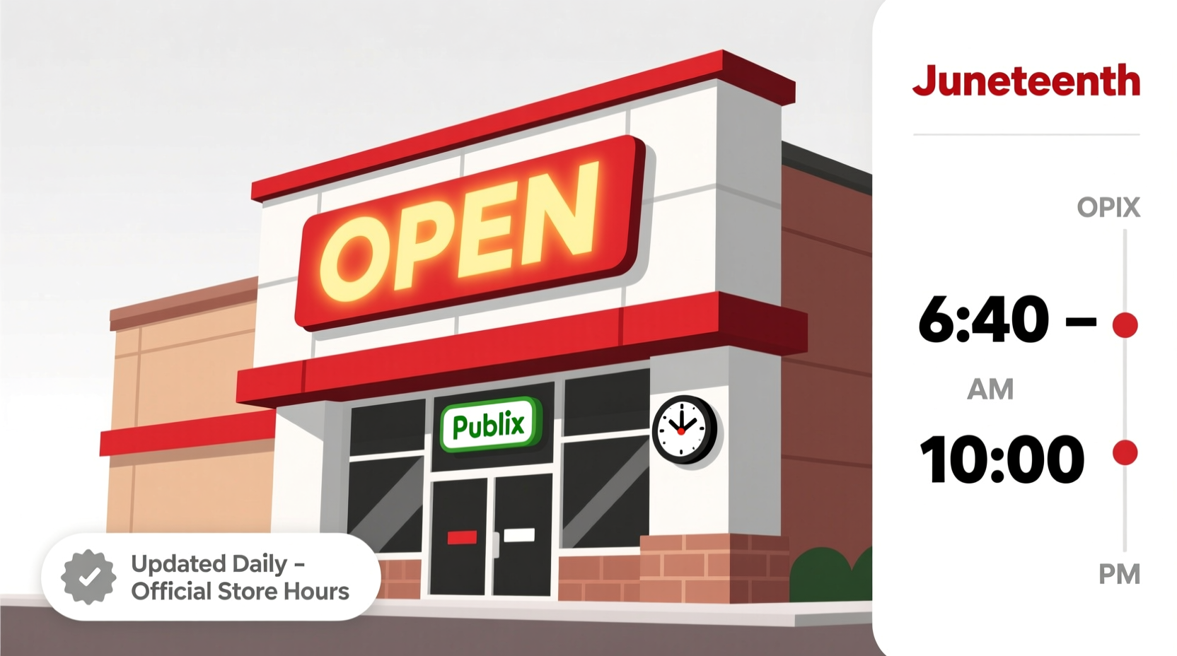 is publix open on juneteenth