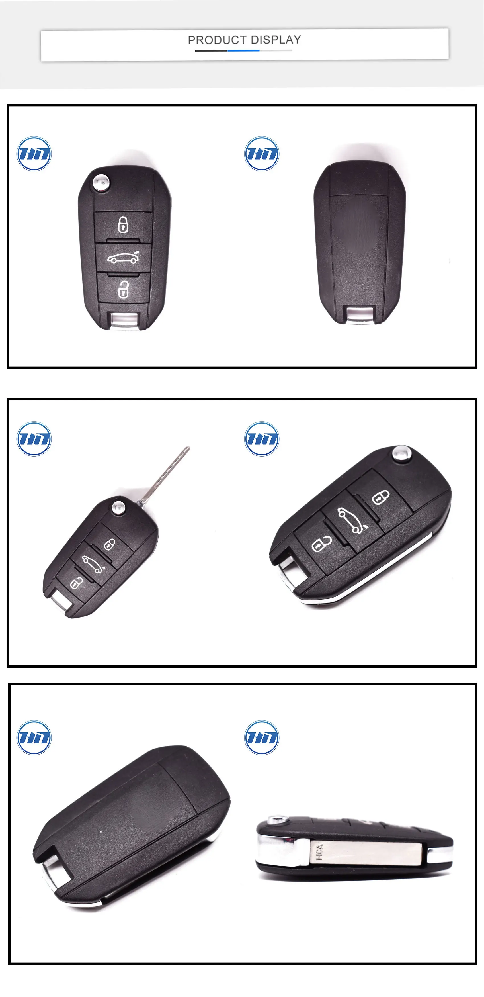 Original  Keyless Remote Car Smart  Key Fob with  3 buttons 433MHz 46 transponder chip for  Citroen