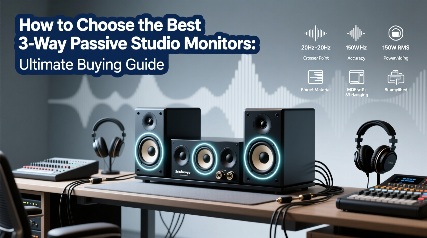 3 way passive studio monitors