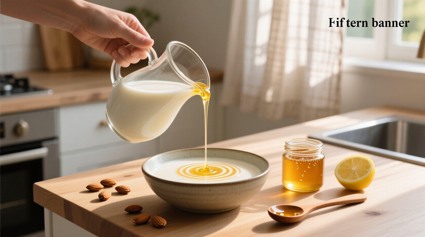 almond milk with hint of honey guide