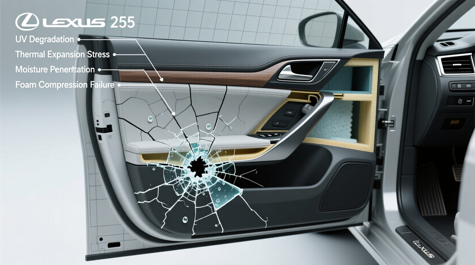 is250 door trim cracking reasons
