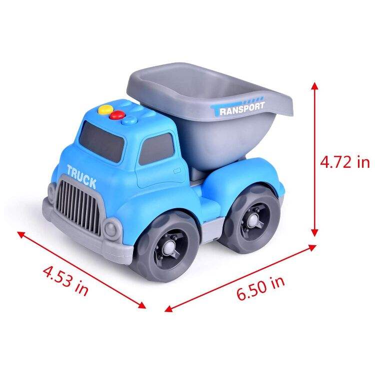 Construction Vehicles Truck Toys Set for Toddlers, 4 PCs Push and Go Construction Car toys Baby Toy Cars, Gifts for Boys