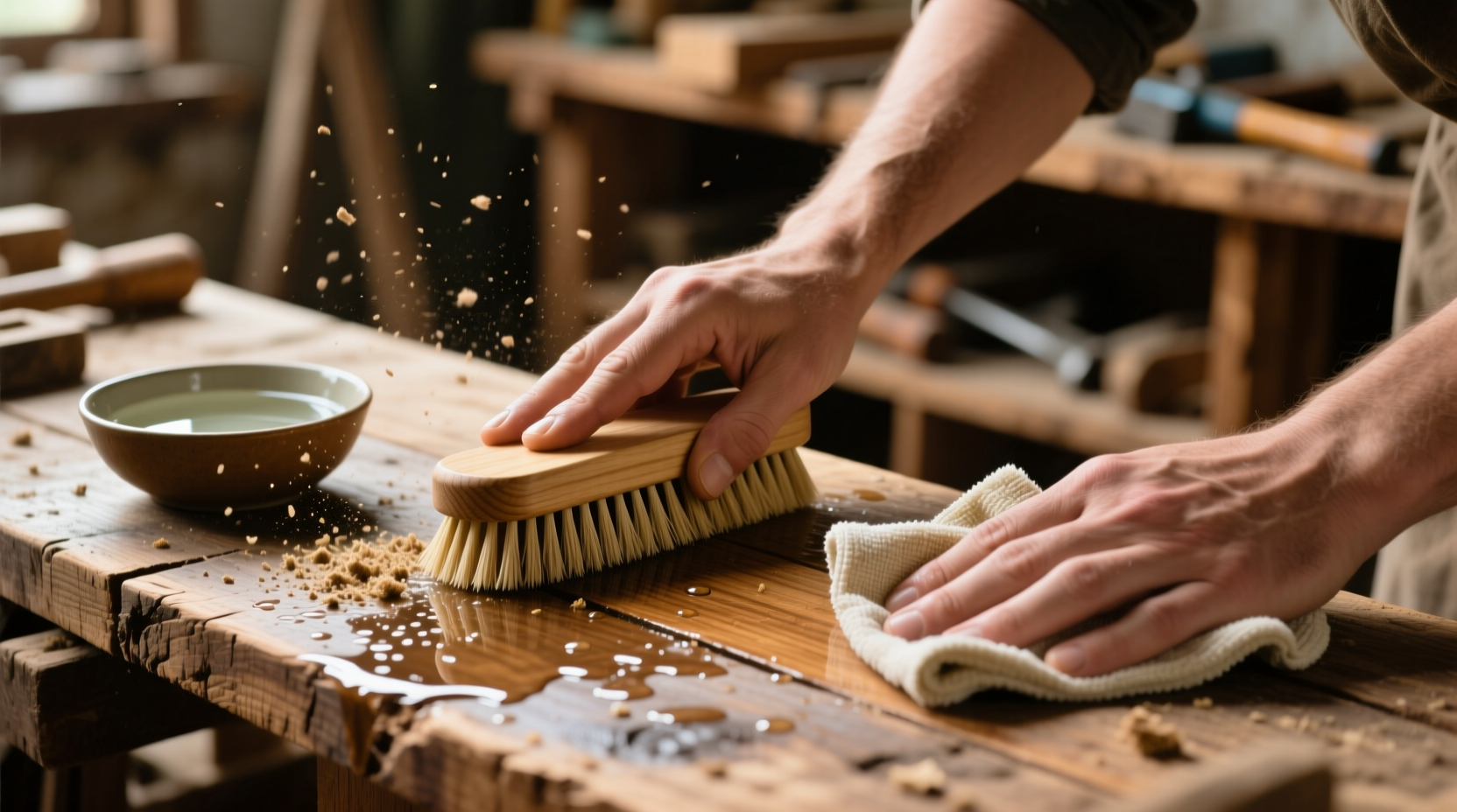 how to clean wood