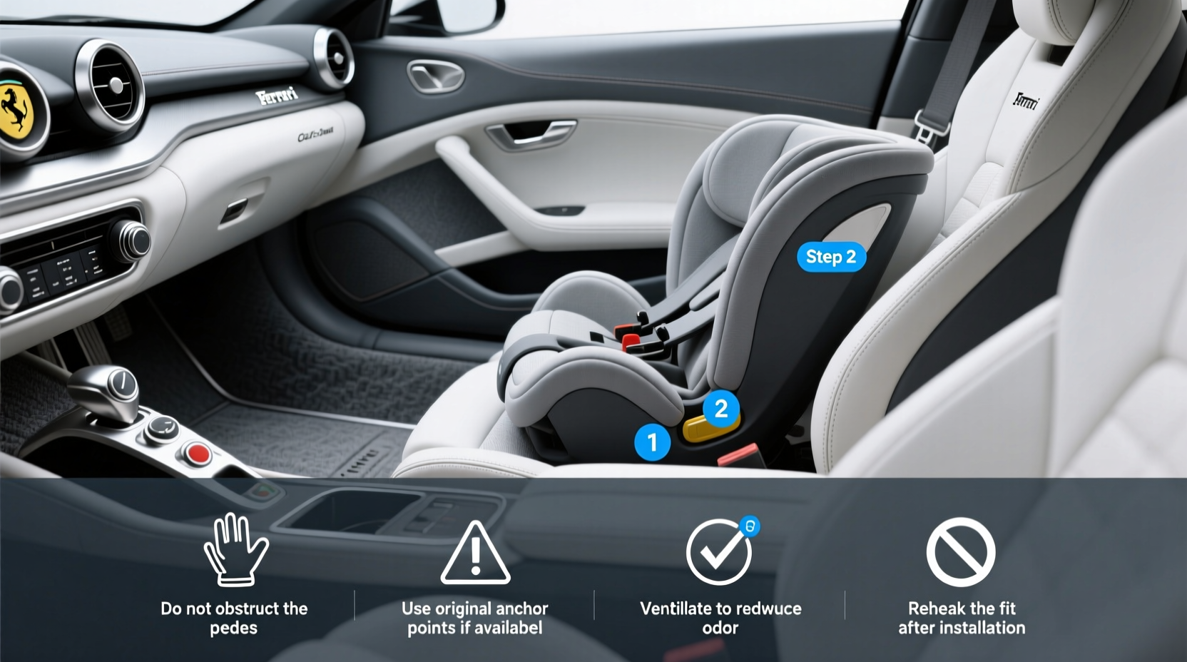 ferrari california child car seat