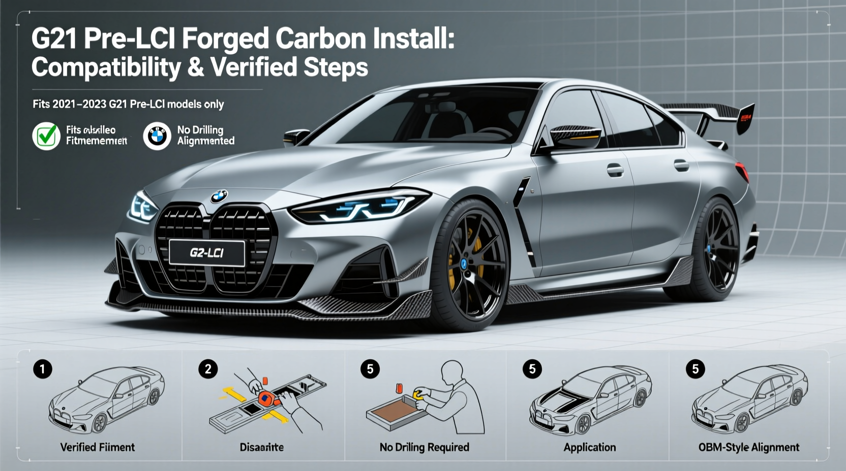 g21 pre lci forged carbon install