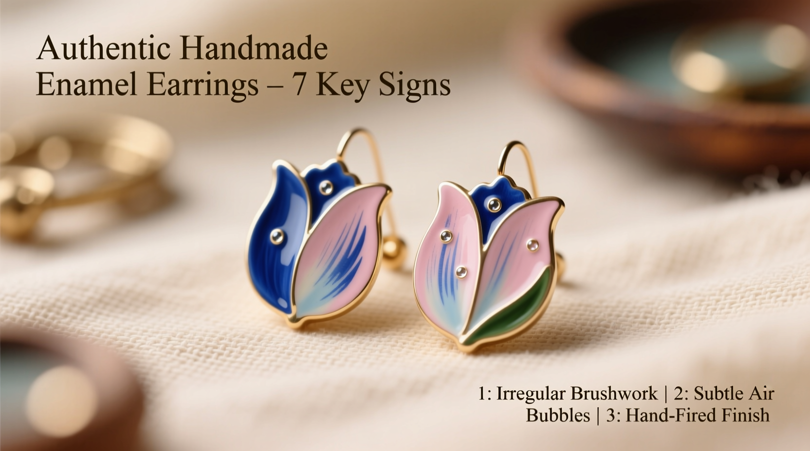 how to identify authentic handmade enamel tulip earrings a detailed buyers guide