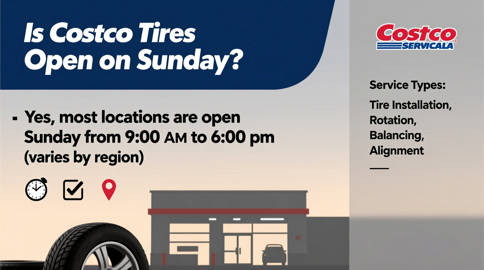is costco tires open on sunday