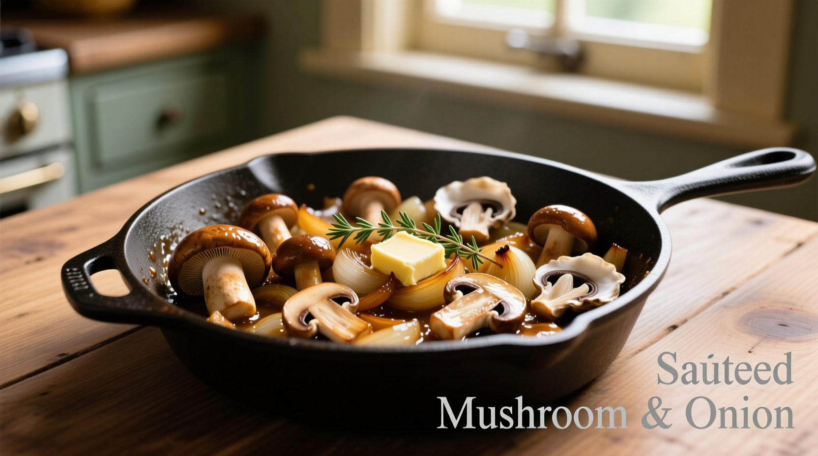 mushroom sauteed with onion