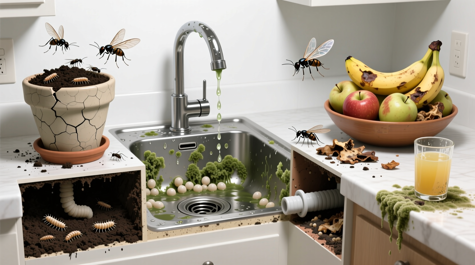 causes of indoor gnats
