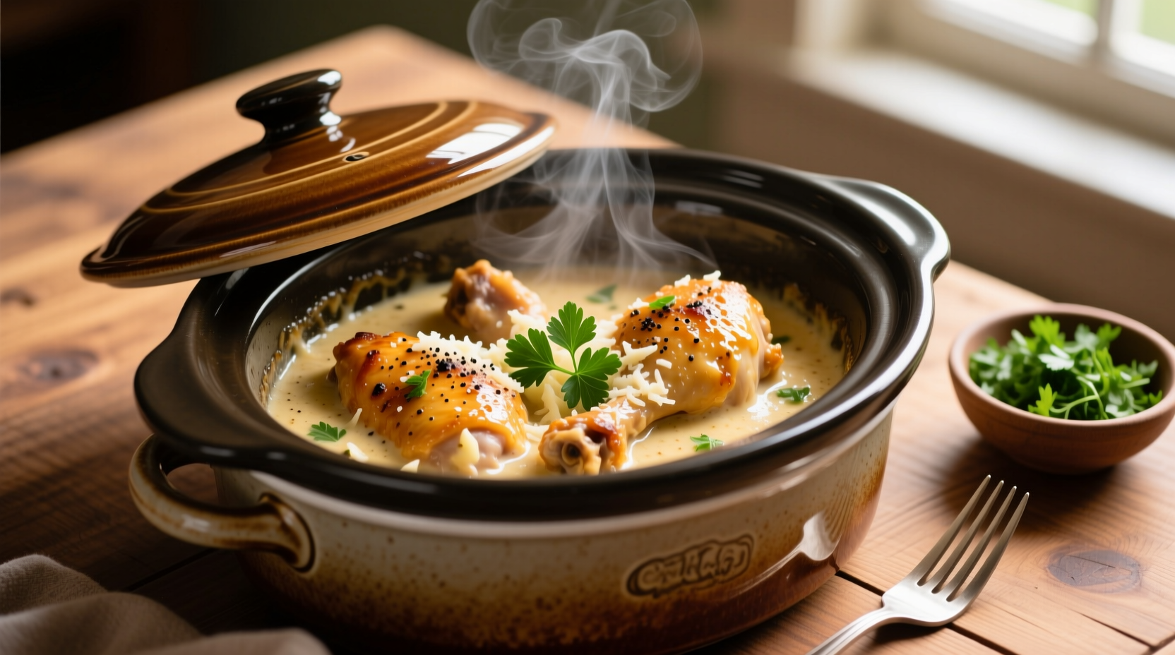 garlic parmesan crockpot chicken