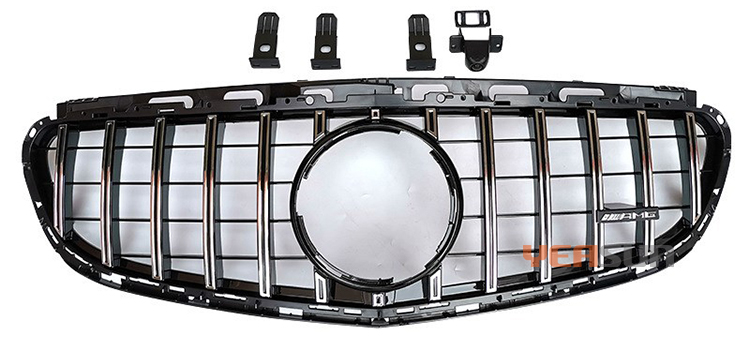 Hot Sale GTR Style Grille for Mercedes Benz W212 Black Silver Front Tuning Grill E Class 2014 2015