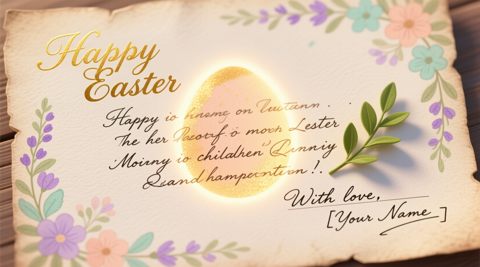 how to write a easter letter