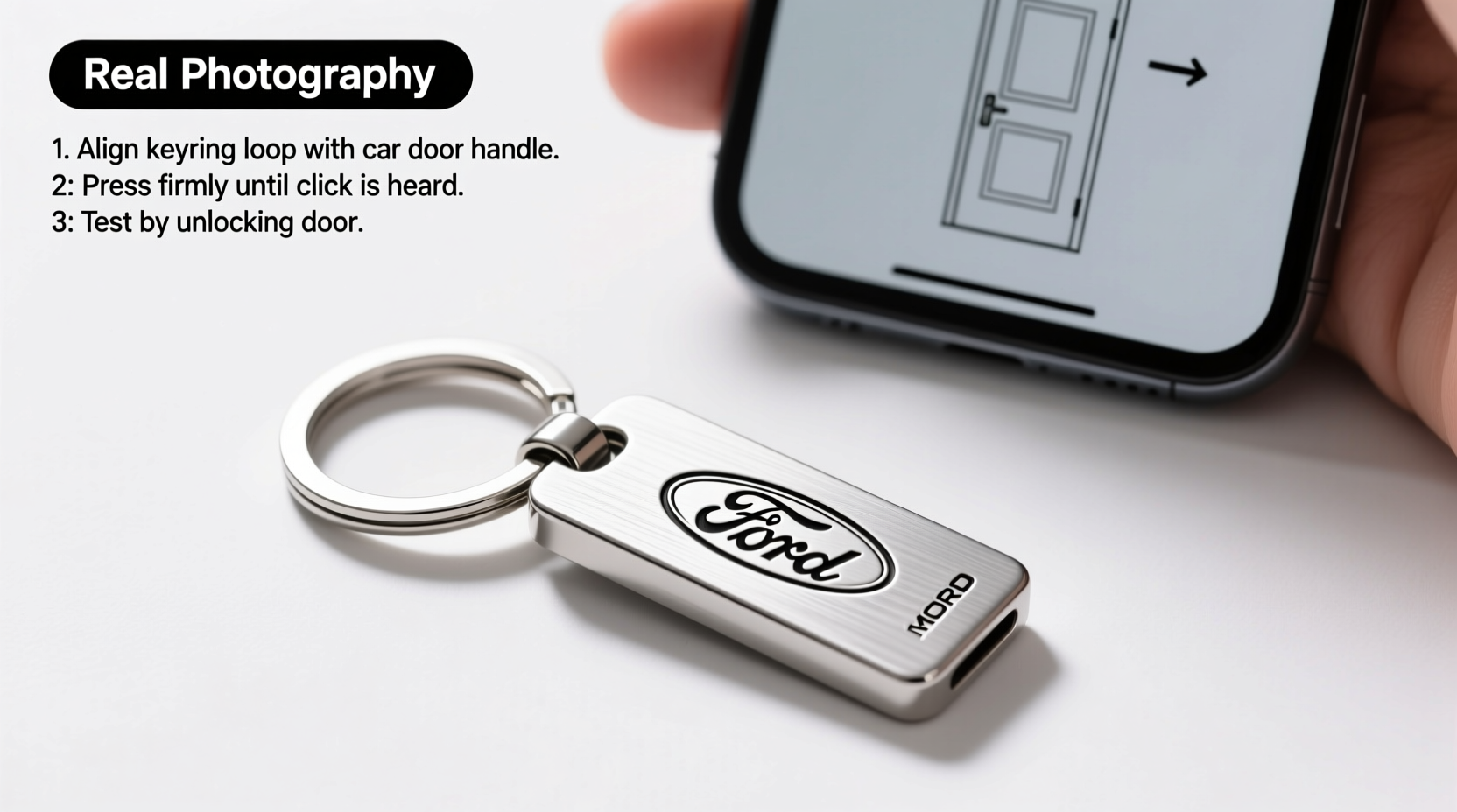 install engraved ford keychain