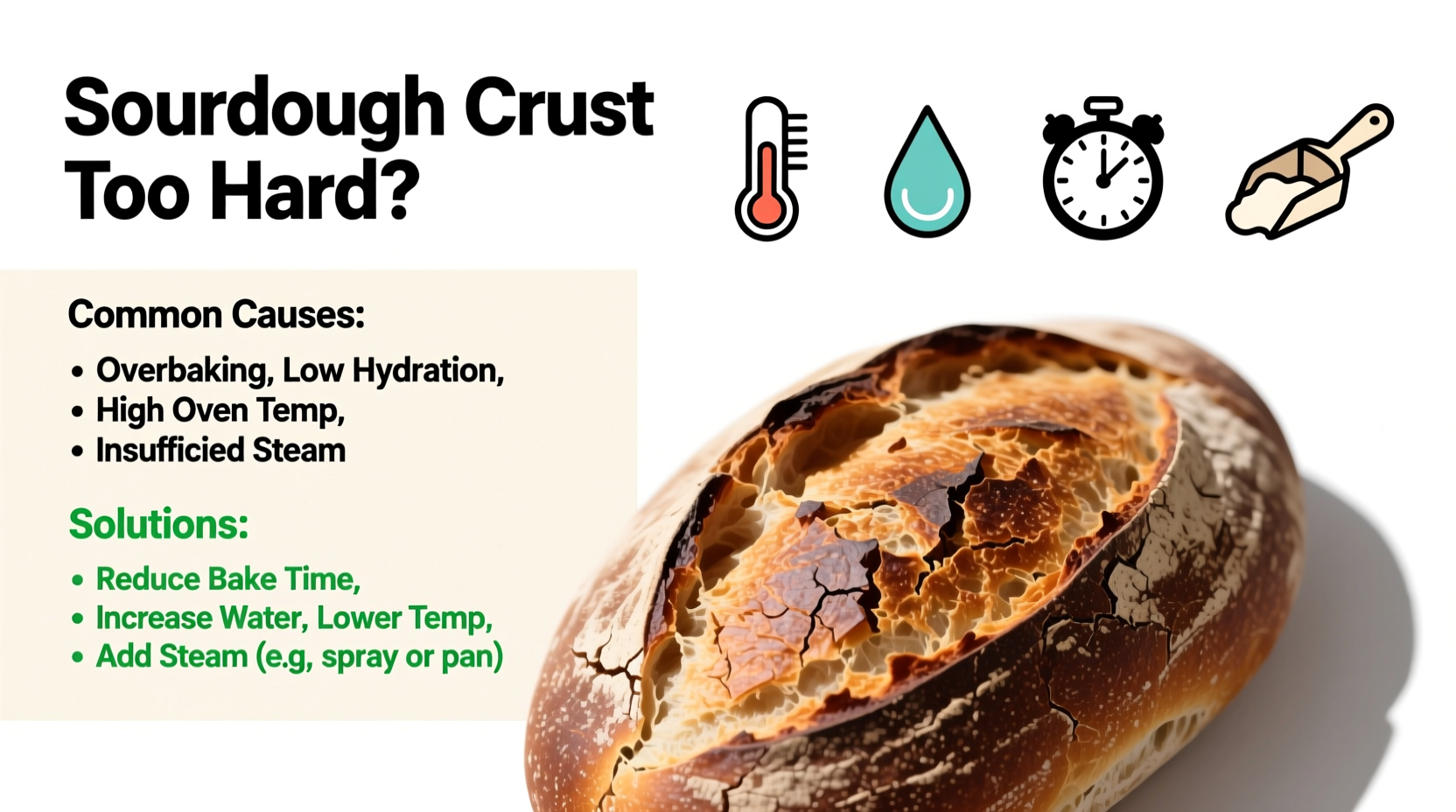 sourdough crust too hard common causes solutions