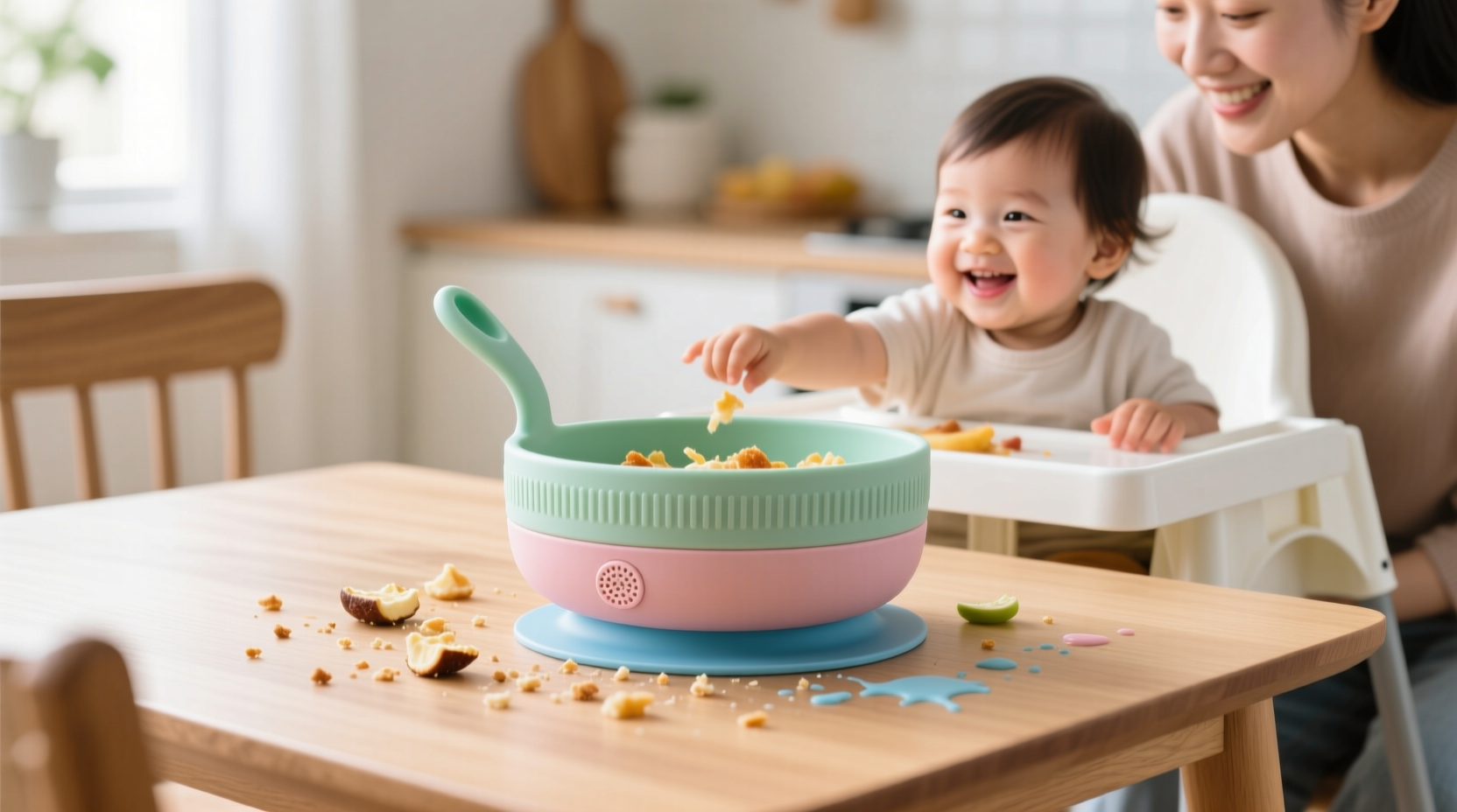 prevent mealtime mess with this diy suction cup bowl