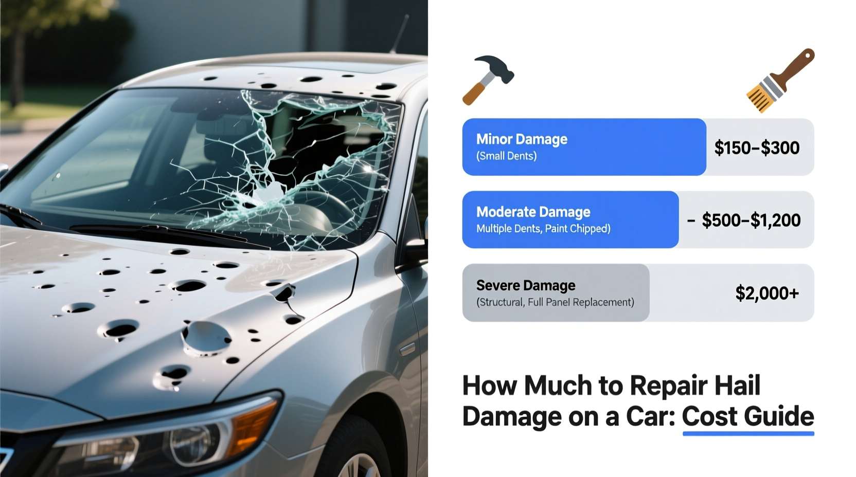 how much to repair hail damage on car