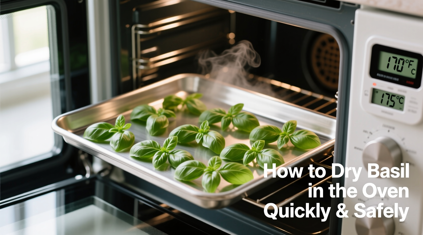 how to dry out basil in oven