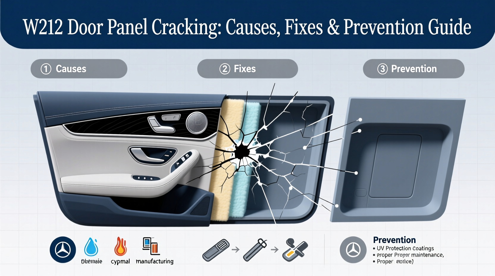 w212 door panel cracking