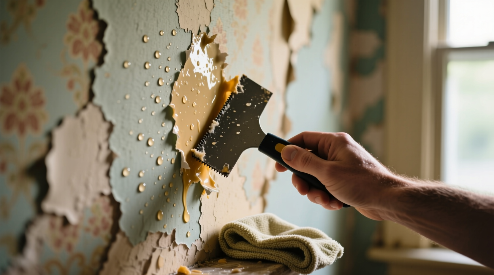 how to remove wallpaper glue