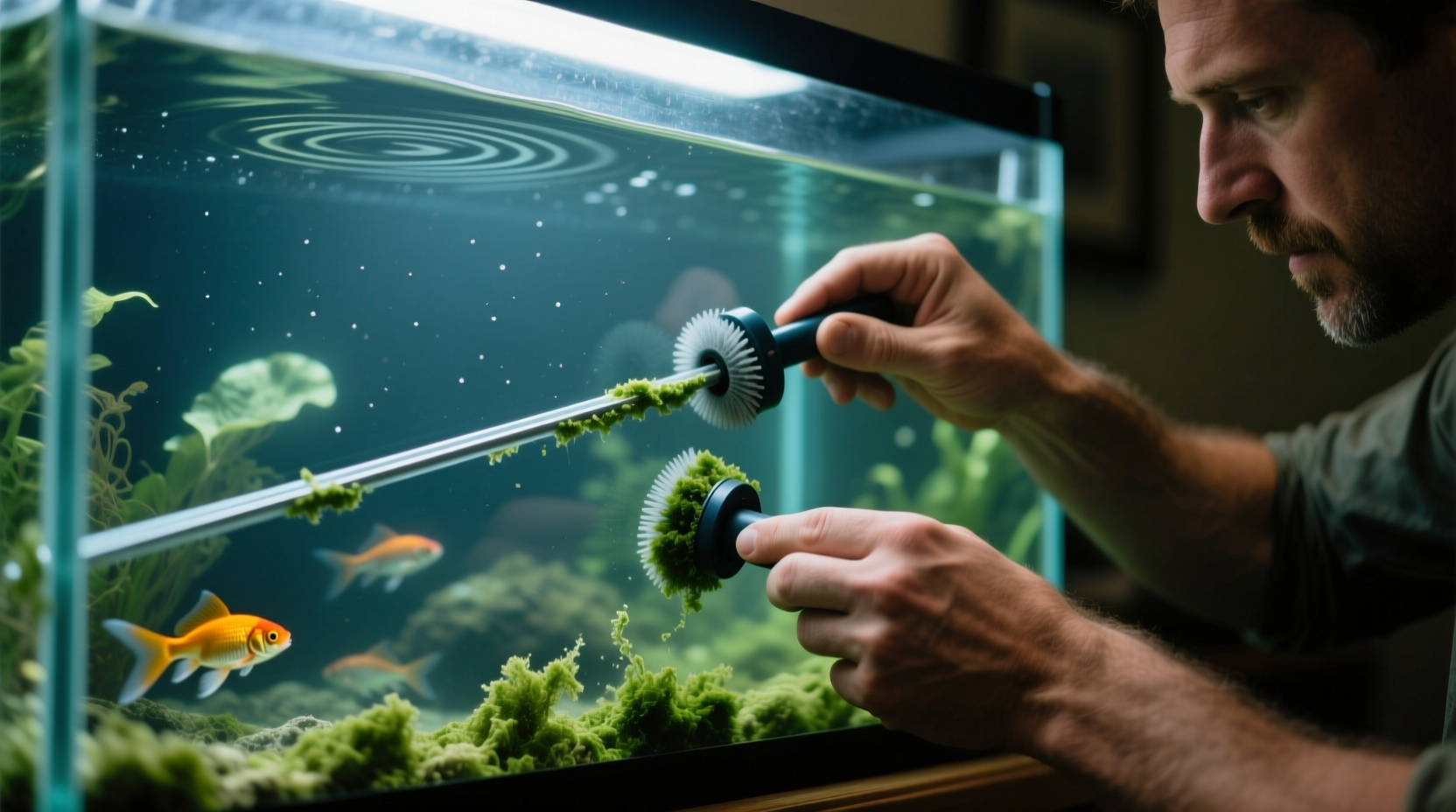 macgyver tip clean the aquarium with magnets